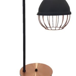 VELADOR NEGRO C/BASE Y REJA COBRE